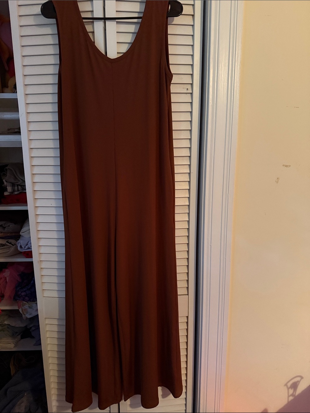 LuLaRoe Sleeveless Chocolate Brown Wide-Leg Jumpsuit